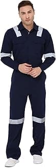 Men's 100% Cotton Industrial Work Wear Coverall Boiler Suit of 240 GSM with Reflective Tape