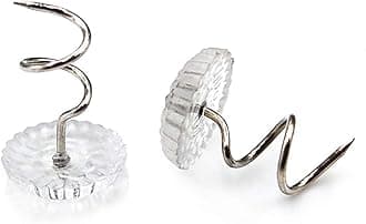 200 pcs Transparent Plastic Head Screw Nail for Upholstery and Fixed Blankets Sofa Sets Clear Heads Twist Pins Slipcovers Bedskirts