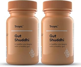 Gut Shuddhi - Ayurvedic Digestion Herbs, All Natural Ingredients, For Constipation And Gut Health, 60 Tablets, Pack Of 2