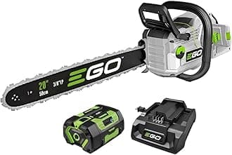 CS2005 20-Inch 56-Volt Lithium-ion Farm & Ranch Cordless Chain Saw with Digital Display, LED Work Light, 6Ah Battery and 320W Charger