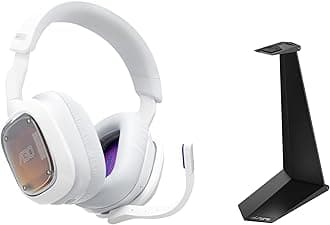 Logitech G Astro A30 LIGHTSPEED Wireless Gaming Headset Xbox + Gaming Folding Headset Stand, wireless headset and gaming accessories setup bundle for desktop - White