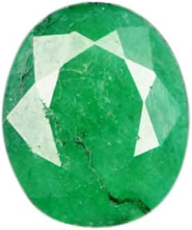 GEMHUB Gemstone For Jewelry Making 5.20 Carat Colombian Egl Certified Natural Green Emerald Oval Cut Loose Gemstone Jewelry For Women