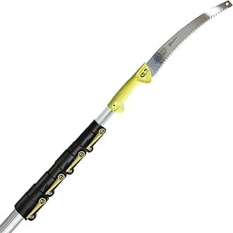 DOCAZOO Pole Saw for Tree Trimming - 6-24 Ft Tree Pruner w/DocaPole Telescoping Extension Pole & GoSaw For Tree Branches Less than 2"- Extendable Limb & Trimmer Saws - Includes Feather Duster