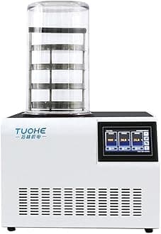 TUOHE-Desktop Lab Vacuum freeze dryer, freeze-drying area 0.12m2, 200mm four-layer tray, pre-freezing function, for biological research,chemical industry, food processing freeze-drying (THLG-10A)
