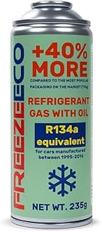 Replacement Kit for Car Air Conditioner with Oil, Type A Valve, 235 g – Enhanced Cooling Effect with Built-in Check Valve, +40% Efficiency