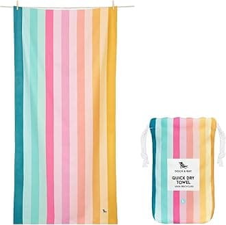 Dock & Bay Quick Drying Towel - for Sports & Gym - Compact, Lightweight - 100% Recycled - Includes Bag - Coastal Candy, Extra Large (200x90cm, 78x35)