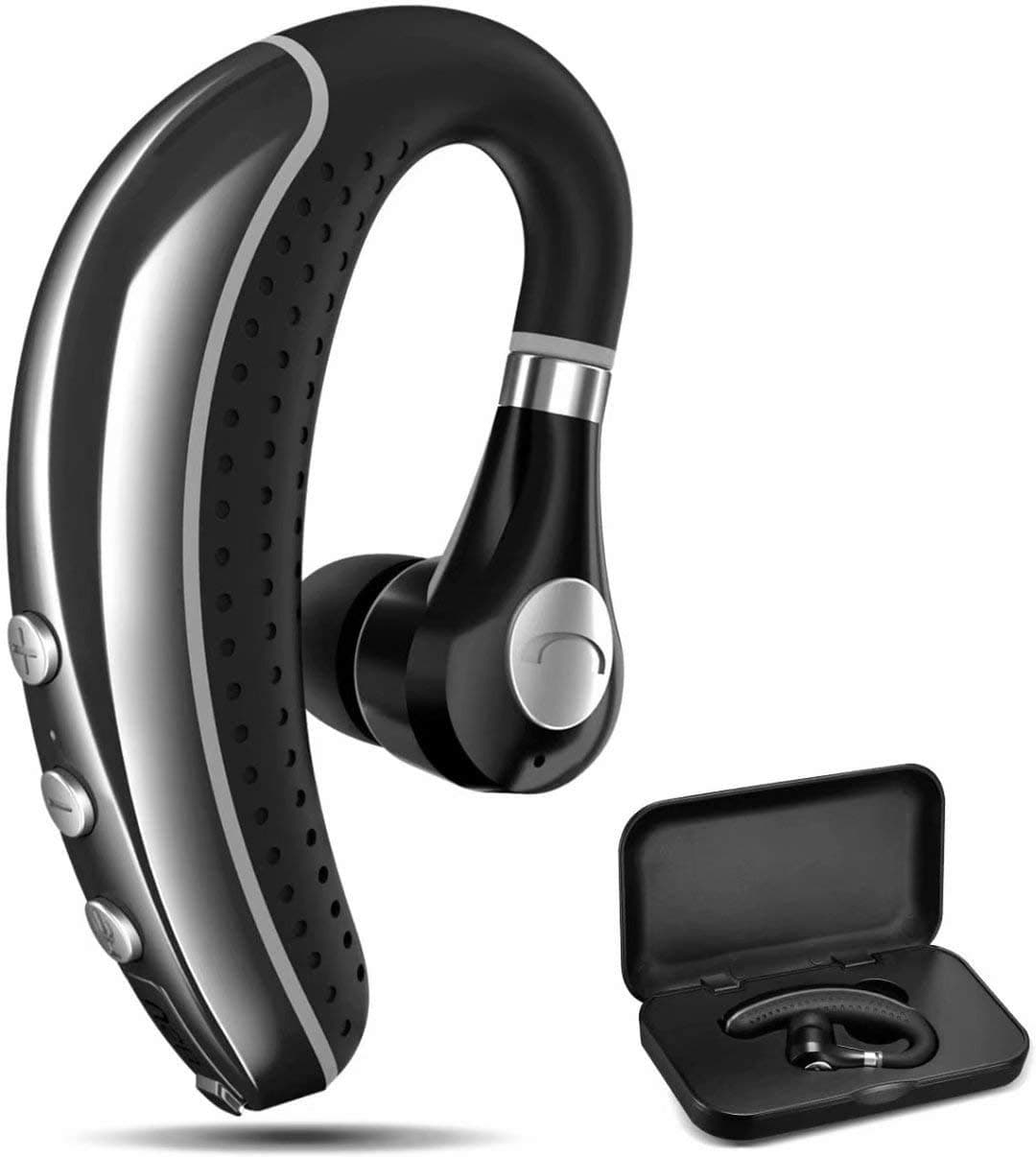 Bluetooth Headset COMEXION V5.0 Bluetooth Earpiece with Mic and Mute Key Wireless Noise Reduction Business Earphone for Driving/Meeting/Listening
