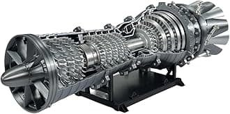GE-J79 Turbojet Engine Model Kit 1:24 Scale – Fighter Jet Engine Replica with LED Lighting, Variable Speed Control, 3D Printed PLA, DIY Aircraft Engine for Hobbyists & Collectors