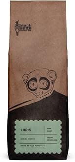 Black Baza Coffee, Loris, Dark Roast, Freshly Roasted, Organic, 100% Arabica (Extra Coarse Grind, 250 grams)