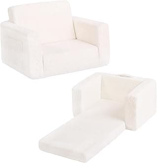 Tiita Kids Sofa, 2-In-1 Sofa Chair, Convertible Chirldren Couch To Lounger, Flip Out Toddler Armrest Chair Bed, Folding Play For Girl Or Boy (Beige)