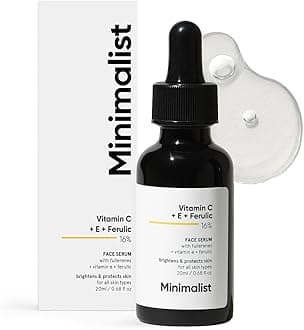 Minimalist 16% Vitamin C Serum With Vitamin E & Ferulic Acid to Enhance Brightness, White, 20 ml (Pack of 1)