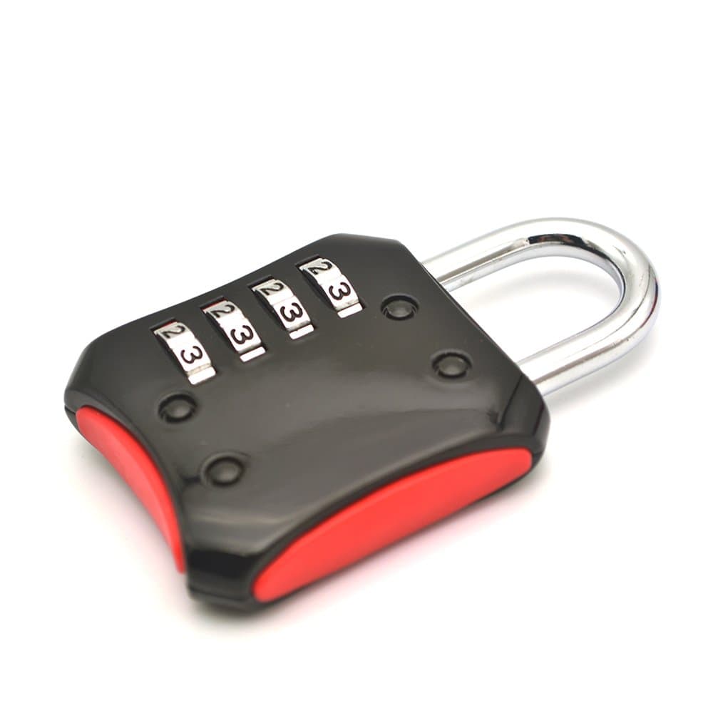 Combination Lock 2-inch Padlock 4 Digit Lock for School, Employee, Gym and Sports Locker, Case, Toolbox, Fence, Hasp Cabinet & Storage (Black)