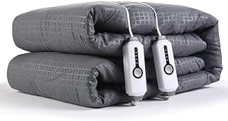 Heated Mattress Pad King Size 78''x80'' Polyester Deep Pocket, 4 Heating Levels ＆ 10 Hour Auto Off, Machine Washable, Grey