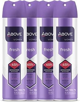 Fresh - 48 Hours Antiperspirant Deodorant Set for Women - Dry Spray Protects Against Sweat and Body Odor - Leaves No White Marks - Delicate Scent - Cruelty and Alcohol Free - 4 pc