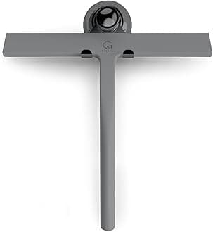 Gütewerk Shower Squeegee for Shower Doors, 23cm Car Window Squeegee Glass Cleaning, Silicone Shower Accessories, Window Cleaner Tool, Hygienic Glass Shower Cleaner Rubber Blade Shower Screen Squeegees