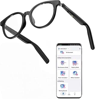 GetD AI Glasses for Men & Women, Smart Glasses Powered by ChatGPT with 74-Language Translation, Bluetooth 5.4 Glasses,Blue Light Filtering,11H Music Play for Driving, Travel, Business Daily Use