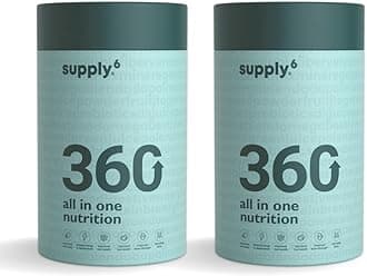 - 360 Ultimate Health Powder for Women & Men | Daily Supplement with 63+Vitamins, Minerals, Probiotics, and Superfoods | Daily Greens | Gut Health supplements, Energy, Immunity(30 Servings)