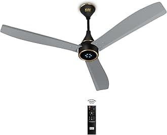 KUHL Arctis A8 1200 mm BLDC Fan I 370 RPM I Only 29 W I Saves up to 65% Electricity | BEE 5 Star Rated I Decorative Trims I High Air Delivery I 6 LED Speed Indicators | 5 Year Warranty | Silver Mist