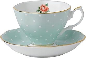 Polka Rose Teacup & Saucer Set