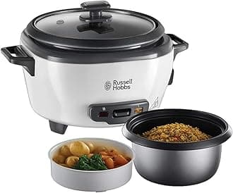 Rice Cooker Small [Medium] 0.8L (incl. steamer insert, reheat function, non-stick pot, rice scoop and measuring cup) slow cooker for vegetables and fish
