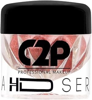C2P Pro Eyeshadow Pigment for Eye Makeup - 2g | Long-Lasting and Highly Pigmented Loose Precious Pigments with Metallic Effect | Cosmetics For Women and Girls,Cherry 46, 2 grams