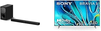 85 Inch 4K Ultra HD TV BRAVIA 3 LED Smart Google TV with Dolby Vision HDR and Exclusive Features for Playstation®5 (K-85S30), 2024 Model & Sony HT-S400 2.1ch Soundbar