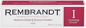Rembrandt Intense Stain Whitening Toothpaste 3.52 oz, 2 Pack, Mint Flavor