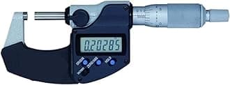 Digital Micrometer 293-340-30 Digital Micrometer Inch/Metric Ratchet Stop 0-1" (0-25.4mm) Range 0.00005" (0.001mm) Resolution for Measurement, Machining, etc