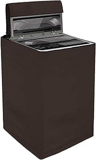 Yellow Weaves Waterproof & Dust-Proof Top Loading Fully Automatic Washing Machine Cover (Dimensions- 59x59x86 cm, Brown)