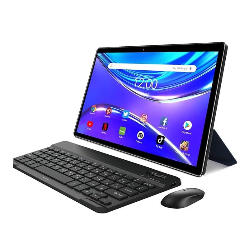 AirTab 10.1 -Inch Smart Tablet U25 PRO Android 13 Tablet With 1TB Storage and 16GB RAM Quad Core Wi-Fi LTE Dual Sim with Touch Pen and Keyboard - Gold