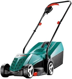 Bosch Rotak 32R Electric Rotary Lawnmower - Ideal for Small and Mid-sized Gardens, 32cm Cutting Width, Grass Comb, Powerful 1200W Motor, 31-Litre Grass Box