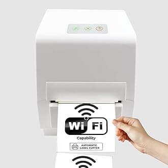 SHREYANS SRS421 Label Barcode Printer (Thermal Transfer + Ribbon Printer Label Printer with Auto Cutter.) Compatible with Bar Tender Lite