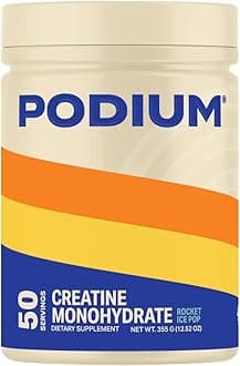 Podium Nutrition, Creatine Monohydrate, 50 Servings, Rocket Ice Pop, Boost Athletic Performance