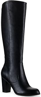 Style & Co. Womens Addyypwc Faux Leather Wide Calf Knee-High Boots