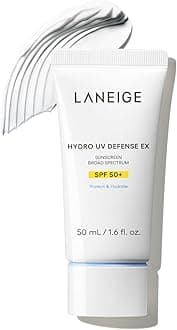 LANEIGE Hydro UV Defense SPF 50+: Lightweight, Daily, Non-Greasy, Sunscreen for UVA & UVB Protection, 1.6 fl. oz.