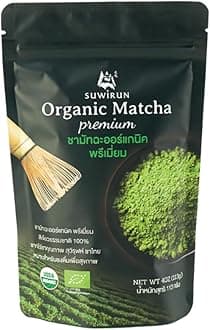 Suwirun Organic Pure Matcha Powder 4oz – Authentic Japanese Green Tea – Unsweetened, Umami-Rich Superfood – Perfect for Lattes, Baking & Smoothies
