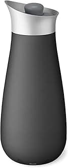 Stainless Steel Carafe with Silicone Lid, 1.5L, Onyx, Triple Layered Vacuum Insulated Container Keeps Drinks Colder for Longer, BPA Free Barware