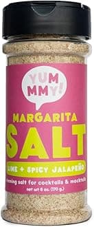 Yummmy! Margarita Salt – 6oz Rimming Salt with Lime and Spicy Jalapeno – Natural Salt for Margarita Rim, Cocktails, Mocktails – Rich and Flavorful – Spicy Seasoning for Margarita Drinks 8 oz. (Pack of 1)