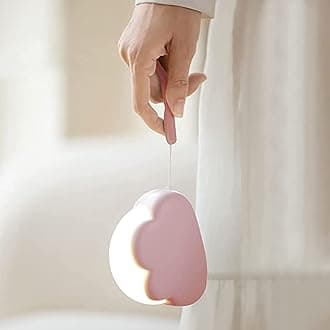 Cloud Kids Night Light, Cute Nursery Light for Baby, Bedroom Night Light with 2-color Dimmable, USB Rechargeable, Portable, LED with Silicone Detachable Lanyard, Camping Lamp (Pink)