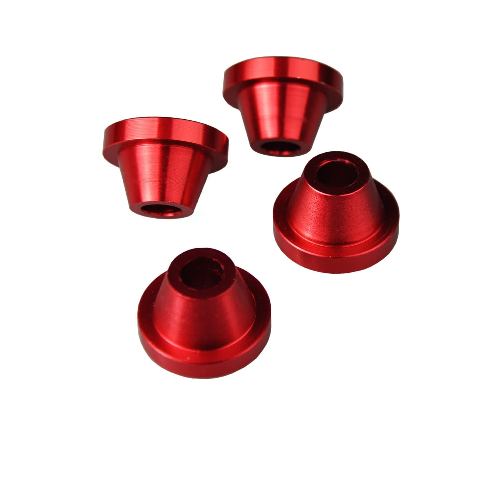SCAR Handle Bar Rubber Killer Cushion Damper Solid Cones Bushing Compatible with SUZUKI RM RMZ RM-Z 125 250 450 DRZ 400 02-24 - Red