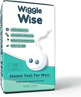 Fertility Test Kit for Men – Sperm Count Home Test Kit for Male Fertility – at-Home Semen Analysis Shows Normal or Low Sperm Count – Fast, Private, Easy to Use