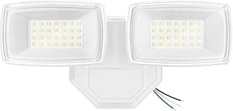 3200LM Flood Lights Outdoor, 32W 6500K LED Security Light Switch Controlled, IP66 Waterproof Outdoor Lights, Wall Mount Exterior Flood Light with 2 Adjustable Heads Floodlights Outside