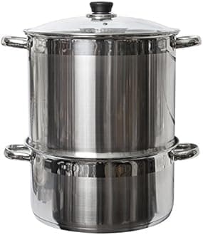 WORLD GIFTS Uzbek 5 Tier/Level 20 qt. 18/10 Stainless Steel Steamer, Cooker, Warmer for Dumplings, Mantovarka, Manti