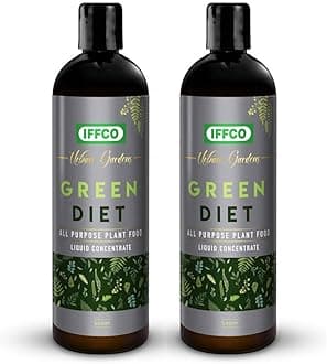 IFFCO Urban Gardens - Green Diet - 1000 ML - Organic Plant Food For Potted Indoor & Outdoor plants, Balanced Macro & Micro Nutrients, Water Soluble