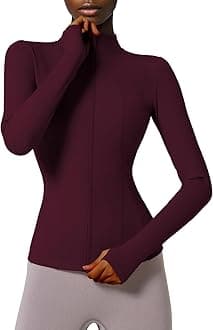 Locachy Women's Slim Fit Full Zip Athletic Running Sports Workout Jacket with Pockets