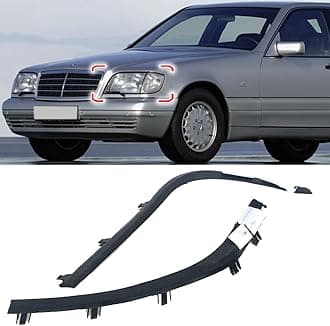 1 Pair/2Pcs Left&Right Automobile Headlamp Rubber Sealing Strip Headlamp Trim Strip For Mercedes Benz W140 S320 S350 S500 S600 1995-1998 Black