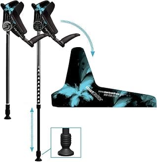 smartCRUTCH Ergonomic Custom Forearm Crutches for Adults, Multiple Colors, Adjustable Forearm Rotates 15-90 Degrees - Heights 4'4" to 6'4" - 265 lbs Non Weight Bearing