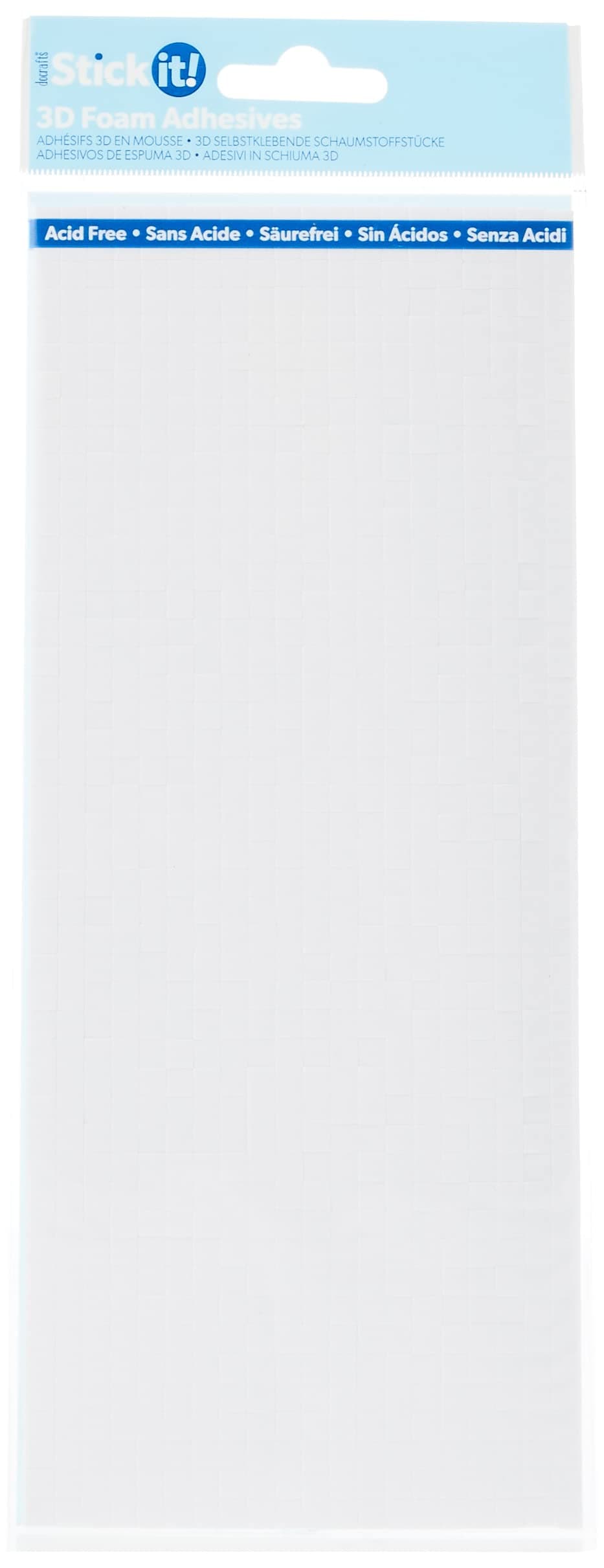 Stick It! - 3D Double-Sided Adhesive Foam Squares - Clear - 940 PCS - Adhesive Pads For Arts And Crafts - Strong Pads - For Card Making And Scrapbooking, 1.2 x 2.1 x 8.6 cm