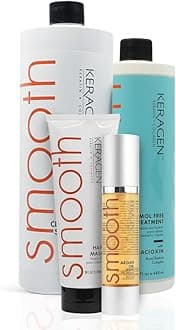 Keragen Brazilian Keratin Smoothing Treatment | Formaldehyde-Free Blowout Kit for Frizzy, Dry, or Damaged Hair | Organic Keratin and Collagen | Salon-Quality Results at Home | 16 Oz