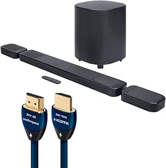 BAR 1000 MK2 7.1.4 Channel Soundbar System and AudioQuest Sky 3m HDMI Cable